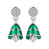 925 Sterling Silver Earrings with Enamel and Pavé Set CZ in Oxidized Silver  DestGlow