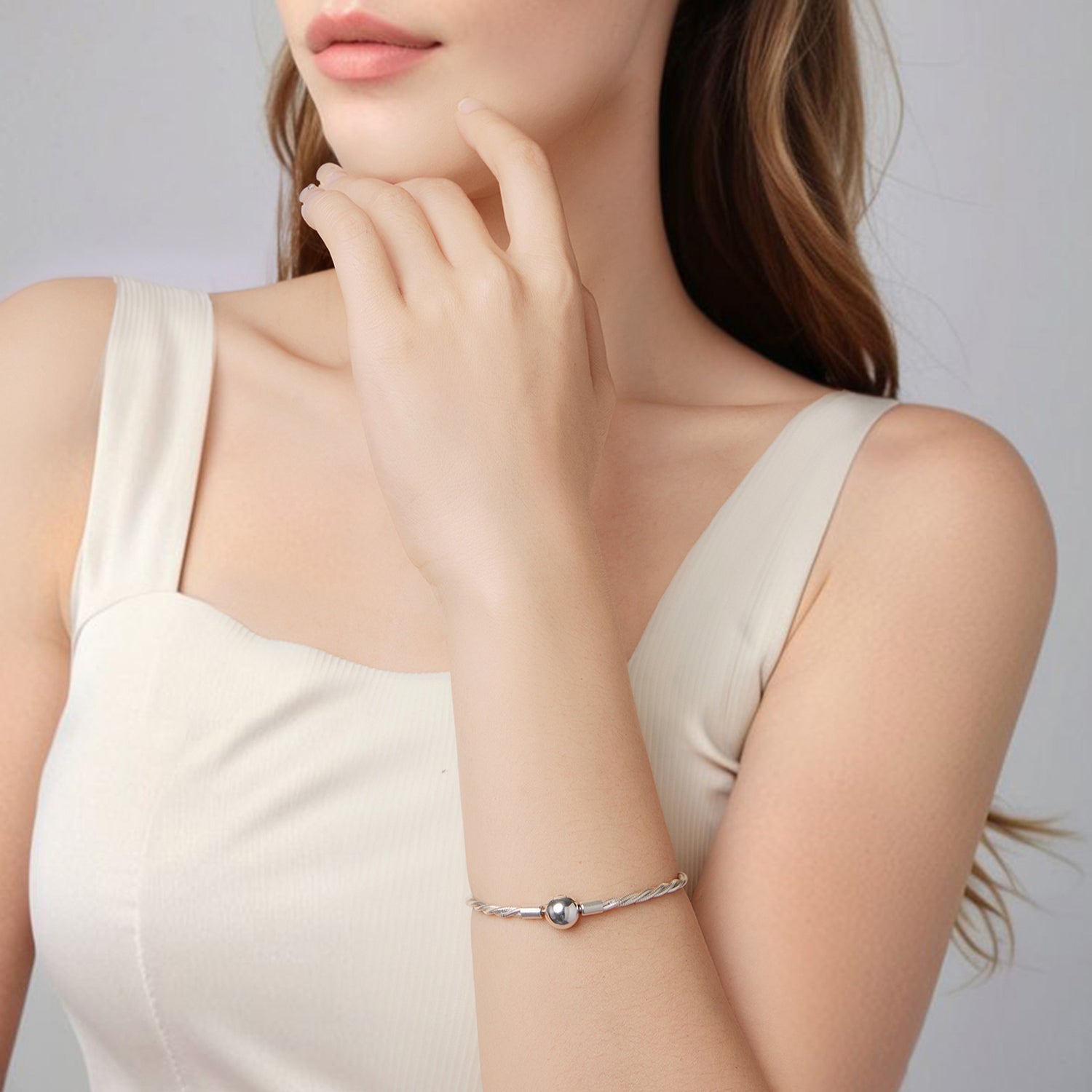 925 Sterling Silver Bracelet 17cm with Oxidized Finish  DestGlow