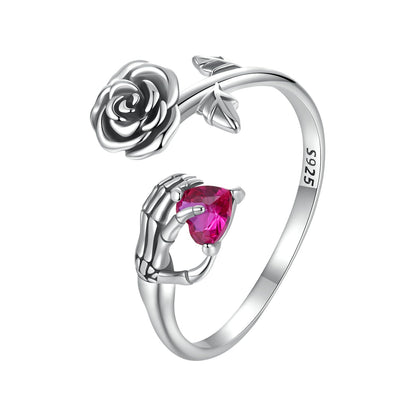 925 Sterling Silver Ring with Pavé Setting CZ, Width 0.15cm, Women&