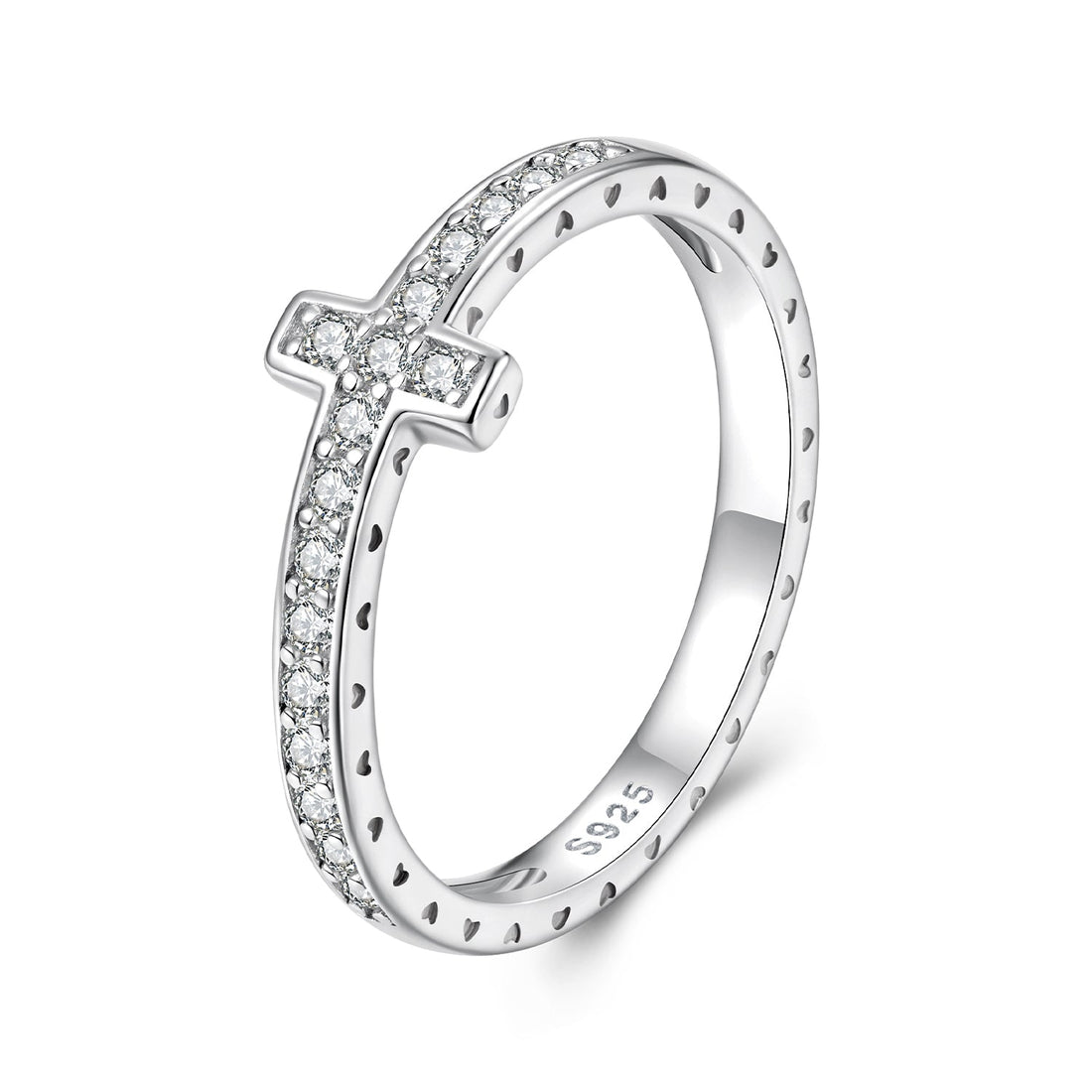 925 Sterling Silver Moissanite Ring in Size 6  DestGlow