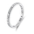 925 Sterling Silver Oxidized 0.18cm Wide Pavé Setting CZ Ring for Women - Size 6.0  DestGlow