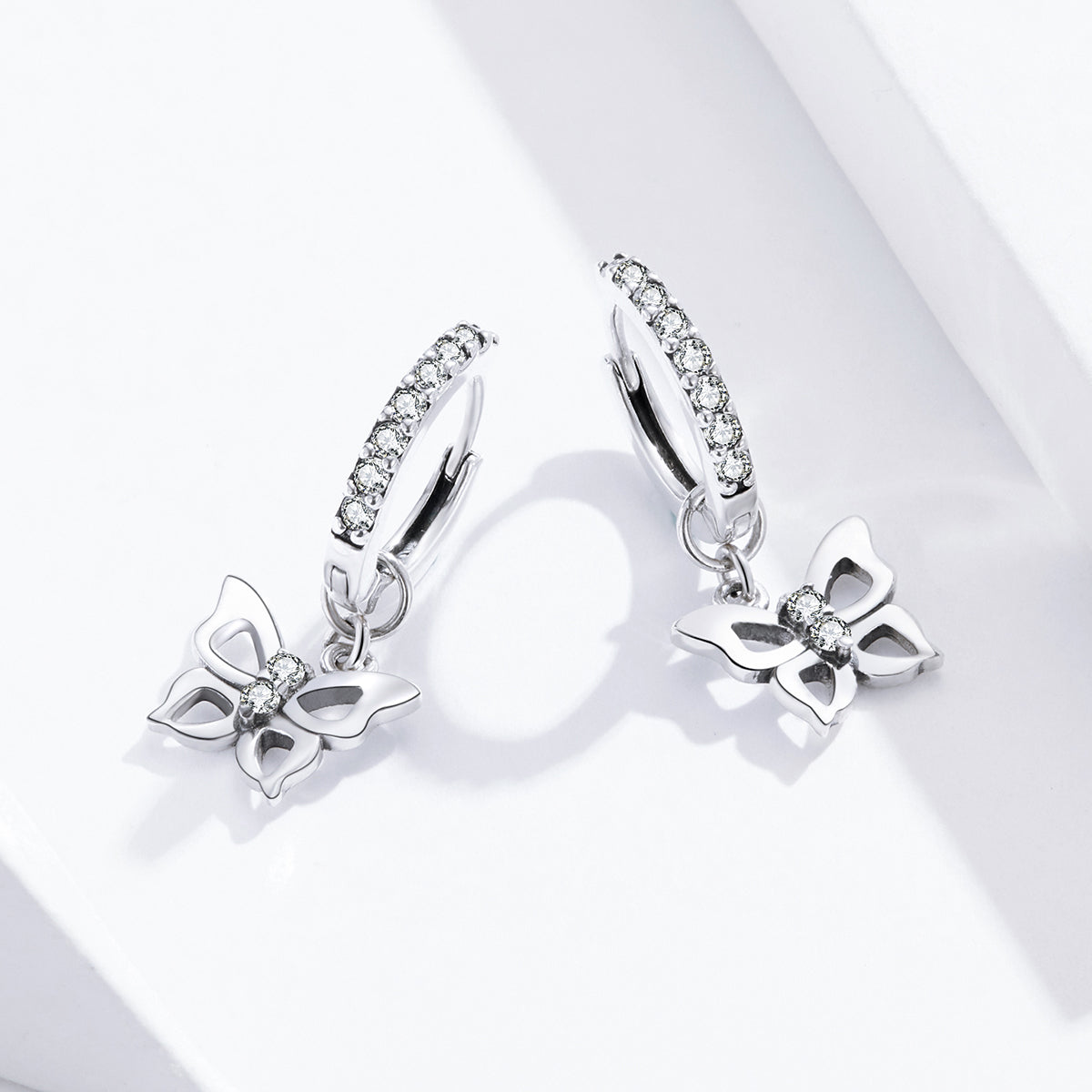 S925 Oxidized Silver Pavé Setting CZ Earrings for Women  DestGlow