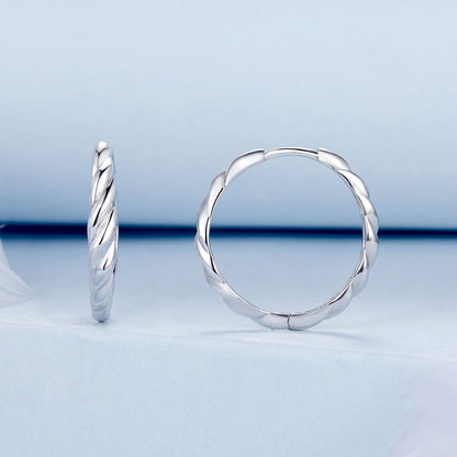 925 Sterling Silver Plated White Gold Earrings for Women - Size 11*3mm  DestGlow