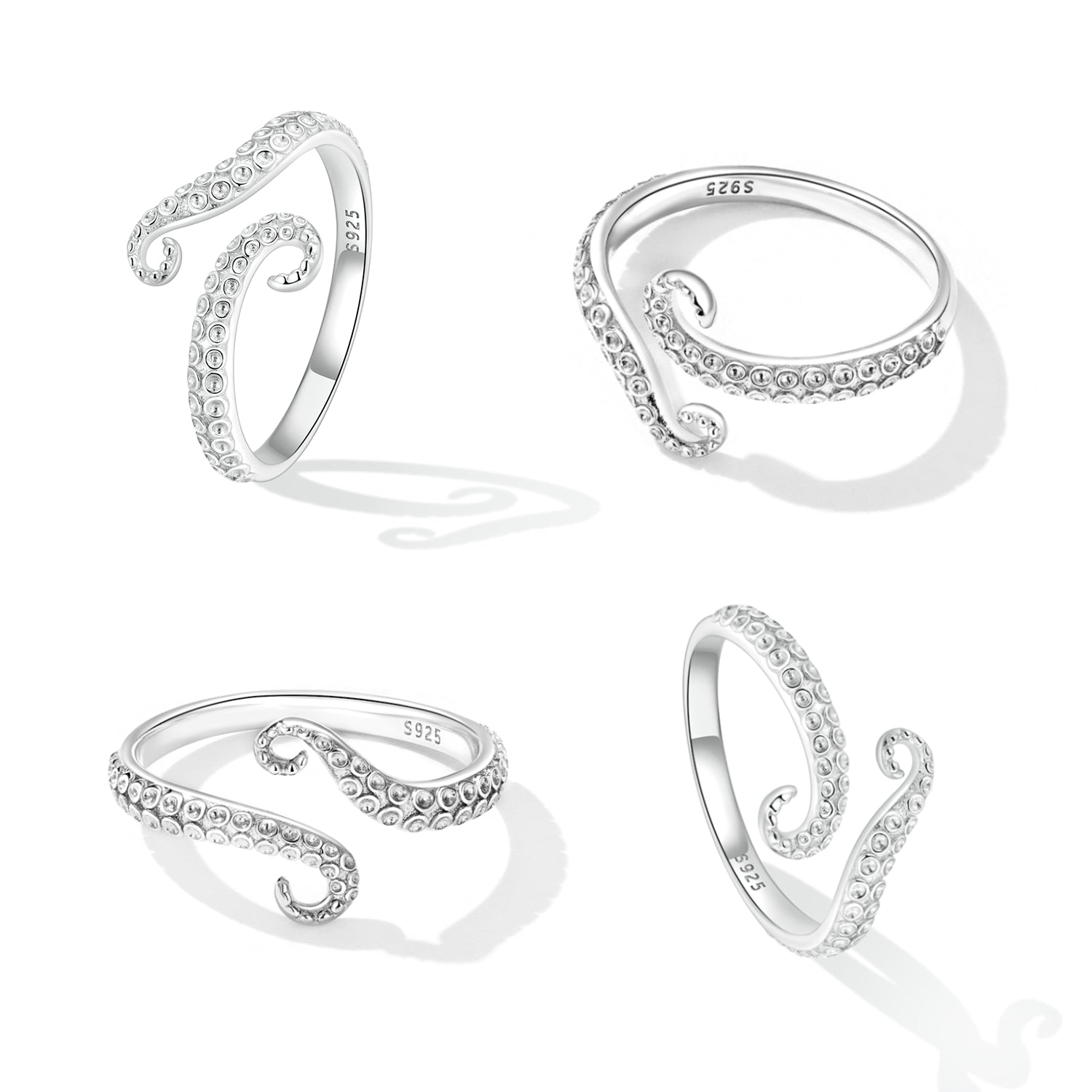 S925 Sterling Silver 0.2cm Platinum Plated Ring by Bids.com