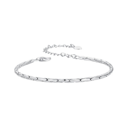 925 Sterling Silver + White Gold Plated Bracelet  DestGlow