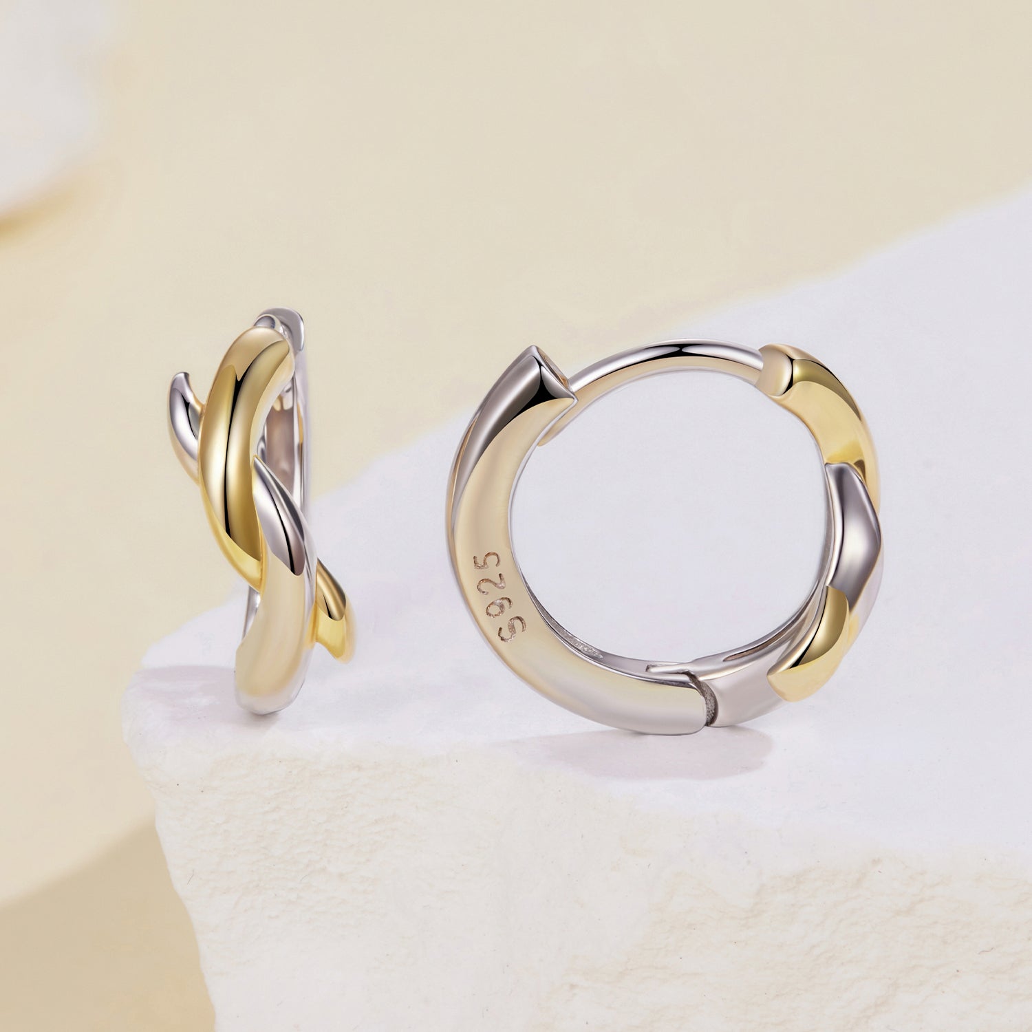 925 Sterling Silver White Gold Plated Earrings  DestGlow