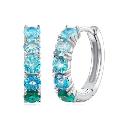 925 Sterling Silver Earrings with White Gold Plating and CZ for Women  DestGlow
