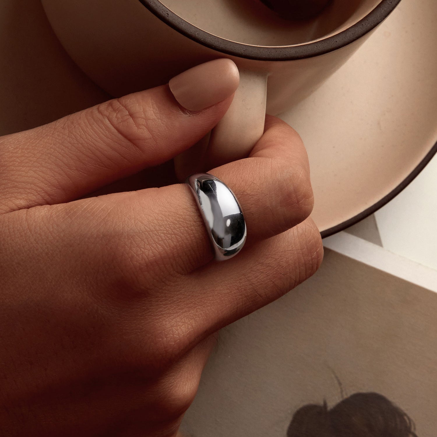 925 Sterling Silver Plated Gold Ring for Unisex  DestGlow