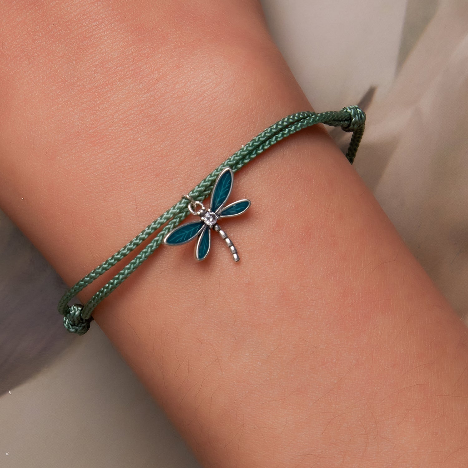 925 Sterling Silver Adjustable Bracelet with CZ and Enamel in Oxidized Finish for Women  DestGlow