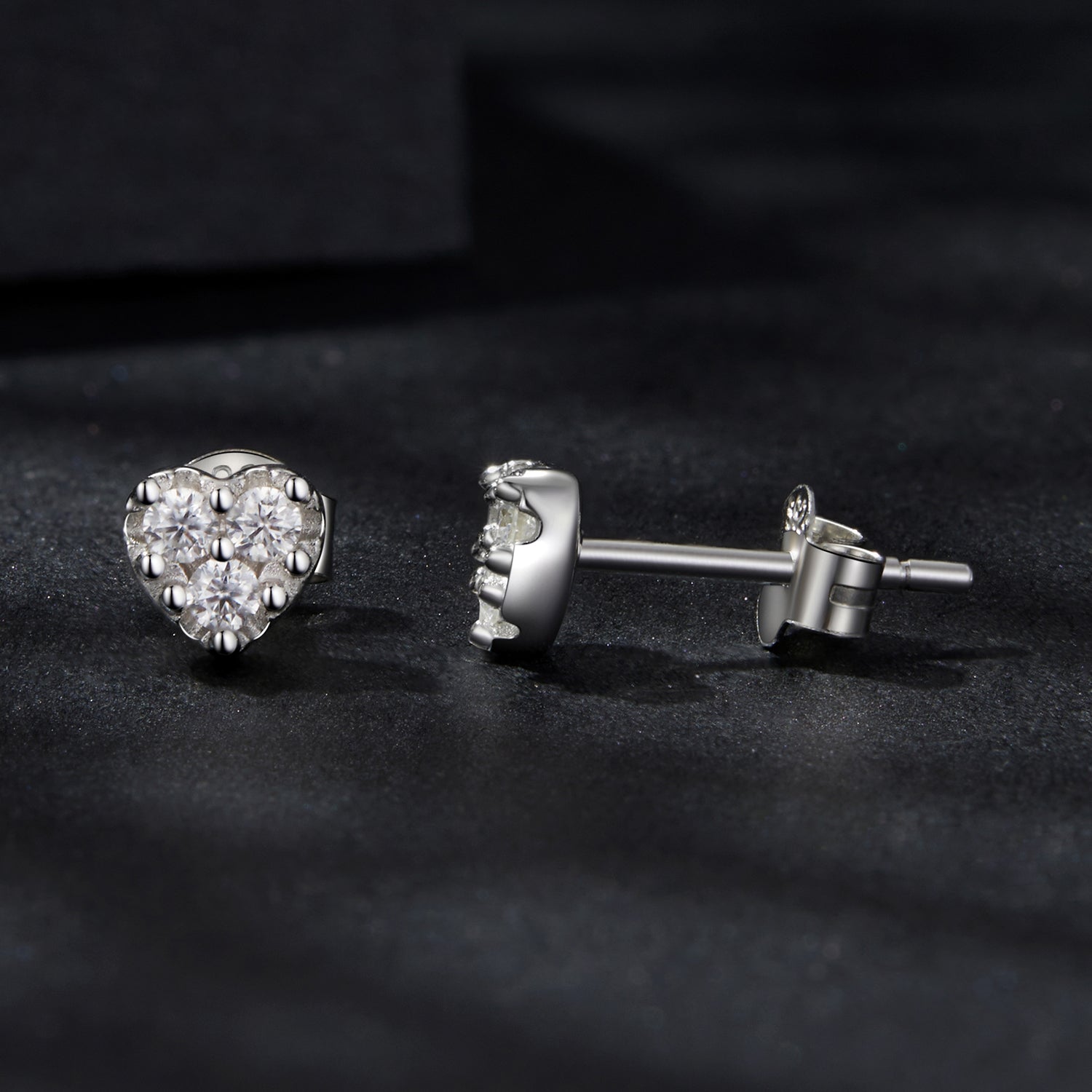 925 Sterling Silver Moissanite 0.03 Carat Earrings for Women  DestGlow