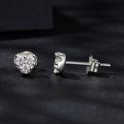 925 Sterling Silver Moissanite 0.03 Carat Earrings for Women  DestGlow