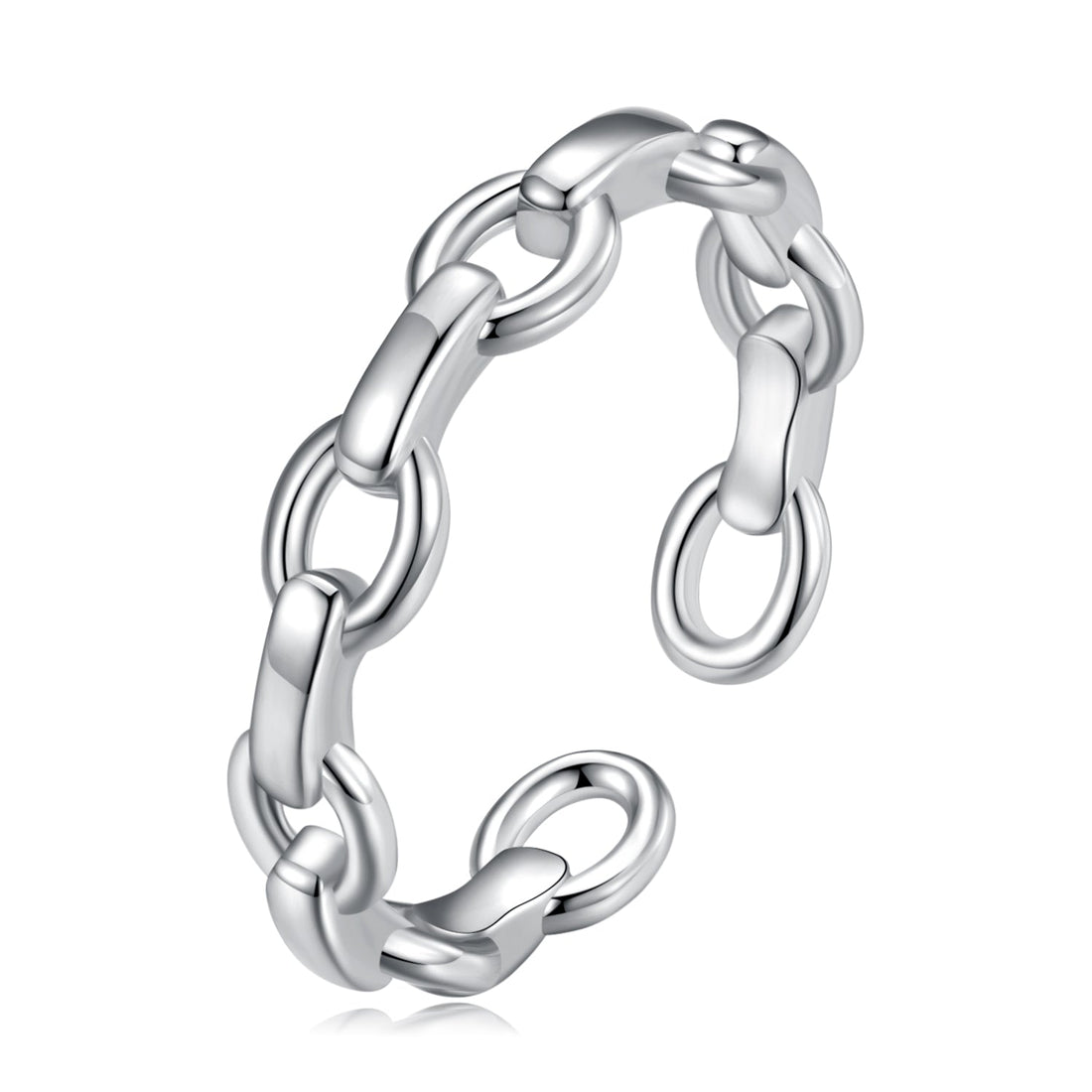 925 Sterling Silver Platinum Plated 0.4cm Wide Ring  DestGlow