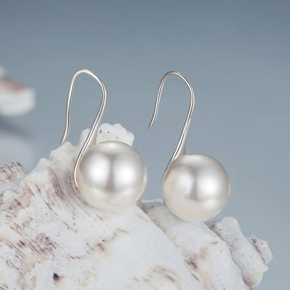 925 Sterling Silver Earrings with Quality Shell Pearl  DestGlow