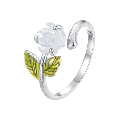 925 Sterling Silver Enamel Resin Ring 1.7mm Width  DestGlow