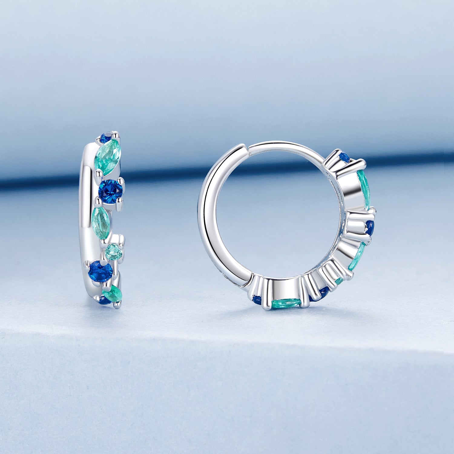 925 Sterling Silver Earrings with Pavé Setting and White Gold Plating for Women  DestGlow