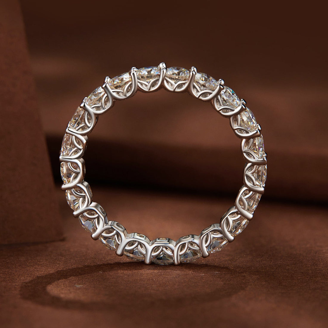 925 Sterling Silver 3mm Moissanite Ring for Women Size 6  DestGlow