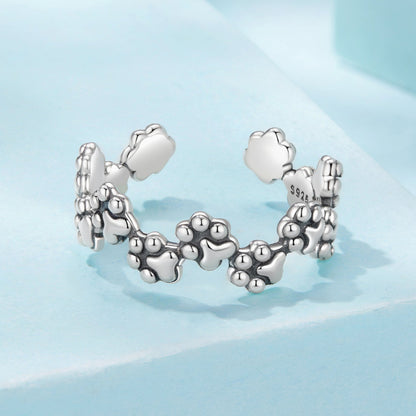 925 Sterling Silver Oxidized Silver 0.44cm Ring for Women  DestGlow