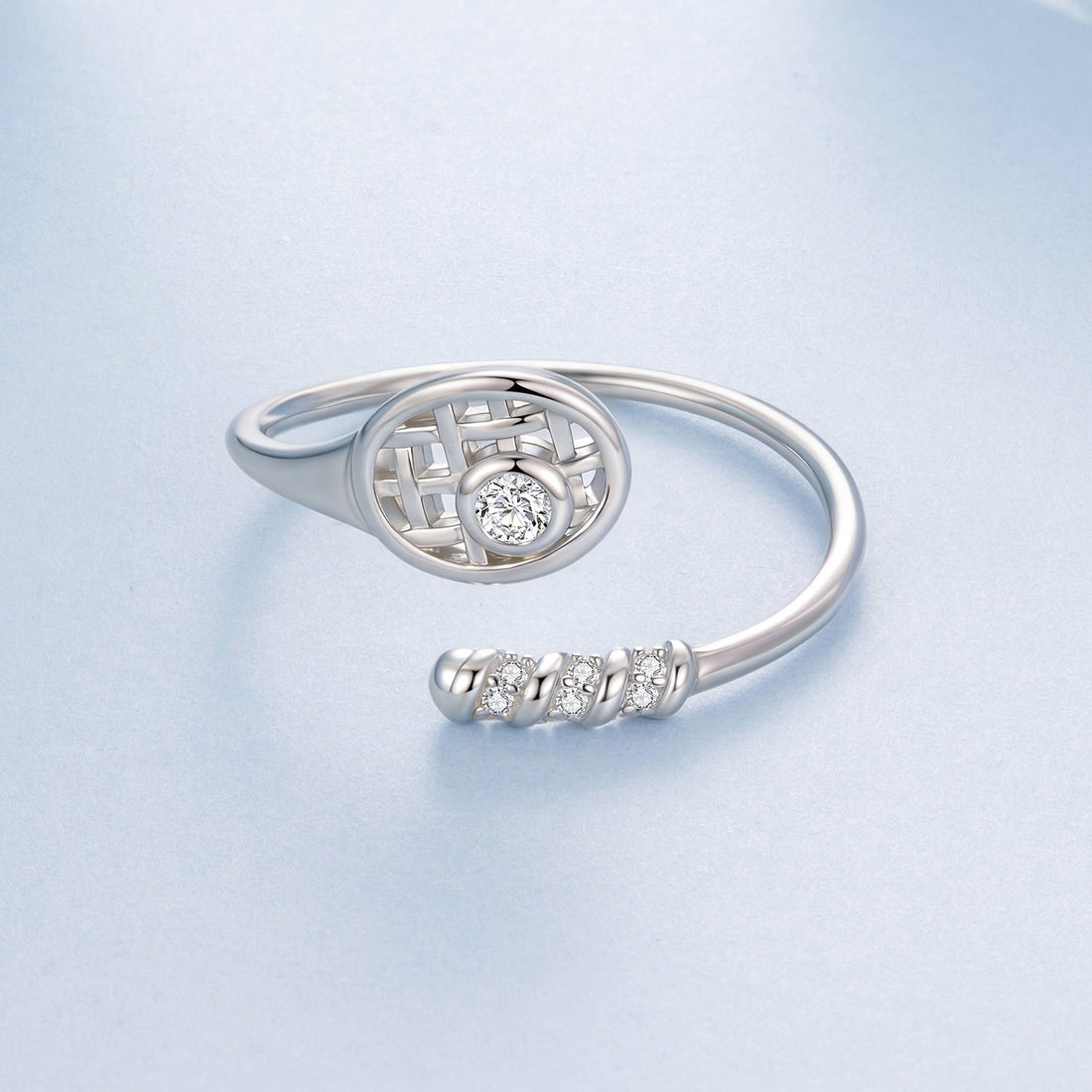 925 Sterling Silver Ring with Pavé Setting CZ, Width 0.11-0.72cm, for Women  DestGlow