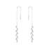 925 Sterling Silver Earrings with Pavé Setting CZ - 11.7cm for Women  DestGlow