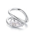 925 Sterling Silver Hoop Earrings with Pavé Setting CZ in White Gold  DestGlow