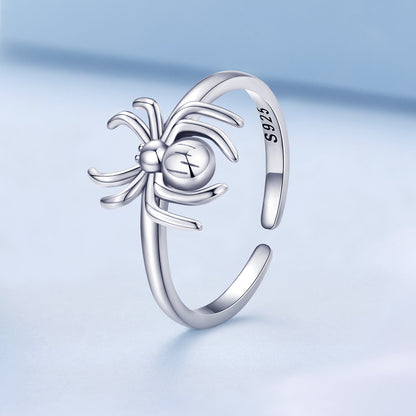 925 Sterling Silver Oxidized Spider Ring  DestGlow
