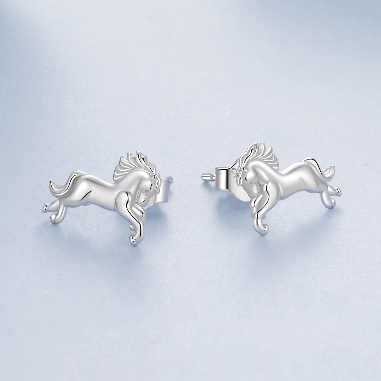 925 Sterling Silver Earrings 0.9*1.3cm with White Gold Plating for Women  DestGlow