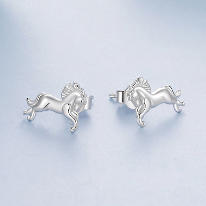 925 Sterling Silver Earrings 0.9*1.3cm with White Gold Plating for Women  DestGlow