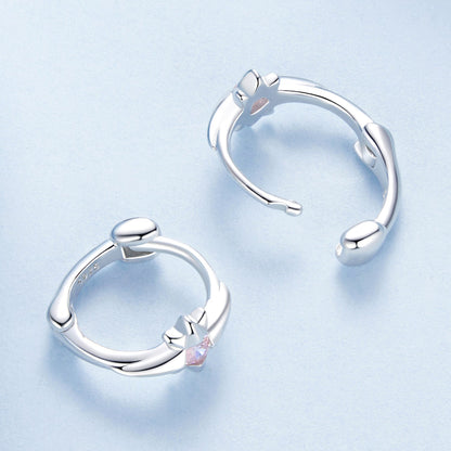925 Sterling Silver White Gold Plated Earrings with CZ for Women  DestGlow