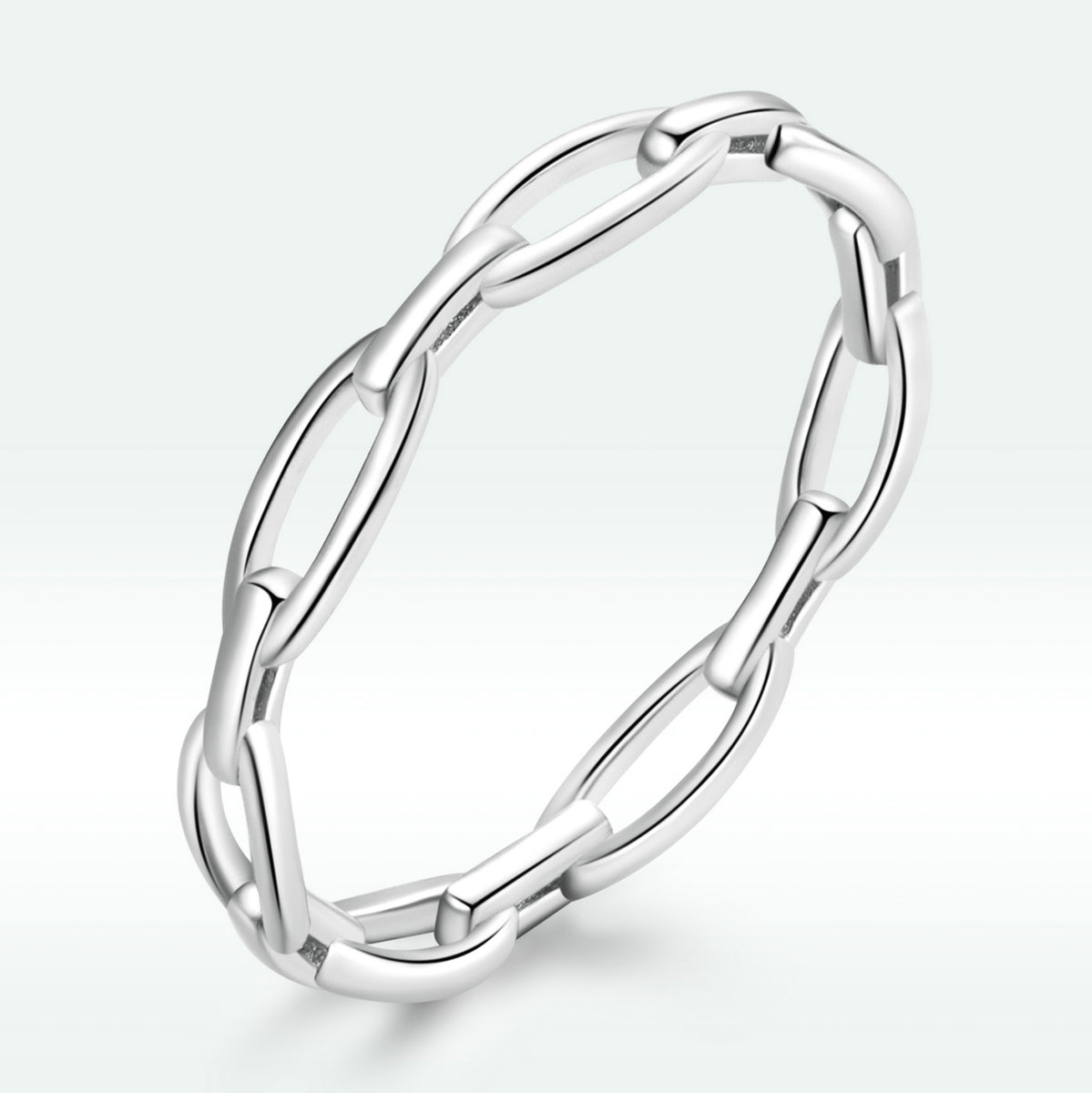925 Sterling Silver 0.3cm Platinum Plated Ring  DestGlow