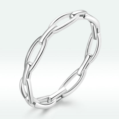 925 Sterling Silver 0.3cm Platinum Plated Ring  DestGlow