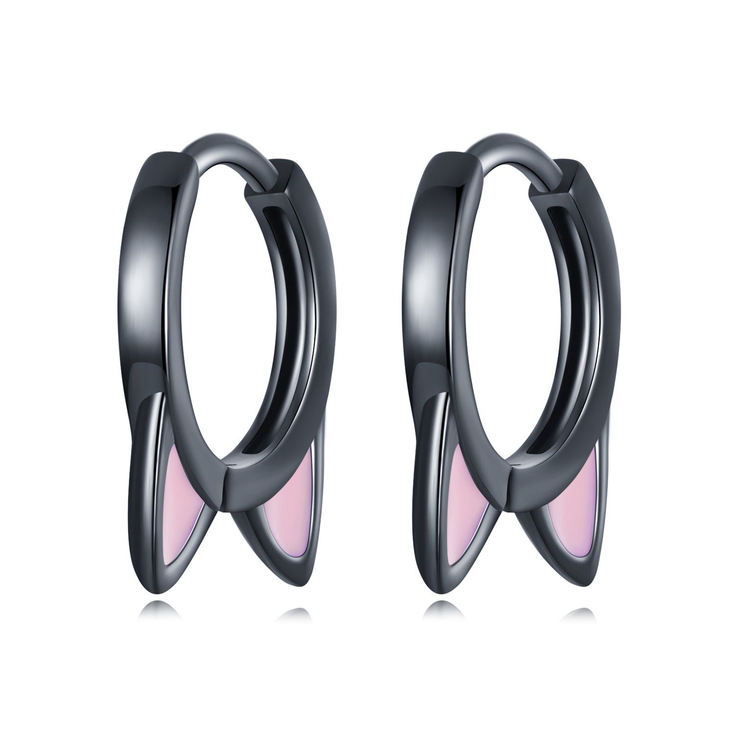 925 Sterling Silver Enamel Black Gold Plated Earrings for Women  DestGlow