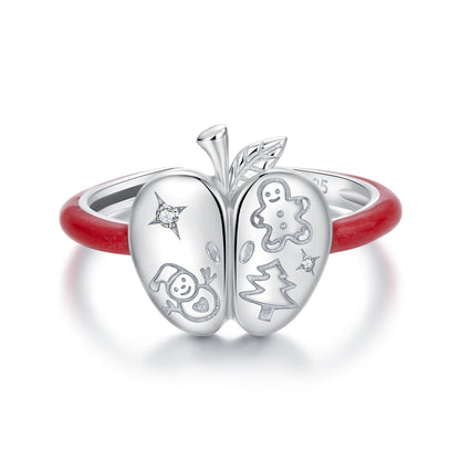 925 Sterling Silver Enamel Pavé CZ Ring for Women Size 1.3 cm  DestGlow