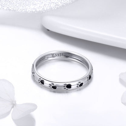 925 Sterling Silver Ring for Women - Size 5.0, Width 0.3cm  DestGlow