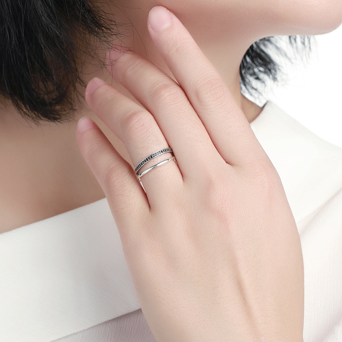 925 Sterling Silver 0.6CM Width Ring Size 6 for Women  DestGlow