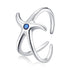 S925 Sterling Silver Oxidized Ring with Pavé Setting and CZ  DestGlow