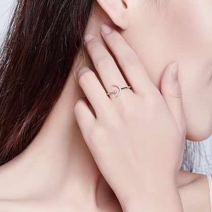 925 Sterling Silver Ring with Pavé Setting CZ  DestGlow