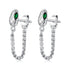 925 Sterling Silver Earrings with CZ in White Gold Plating  DestGlow