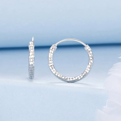925 Sterling Silver Earrings for Women - White Gold Plated, 2.6*0.2 cm, Style L  DestGlow