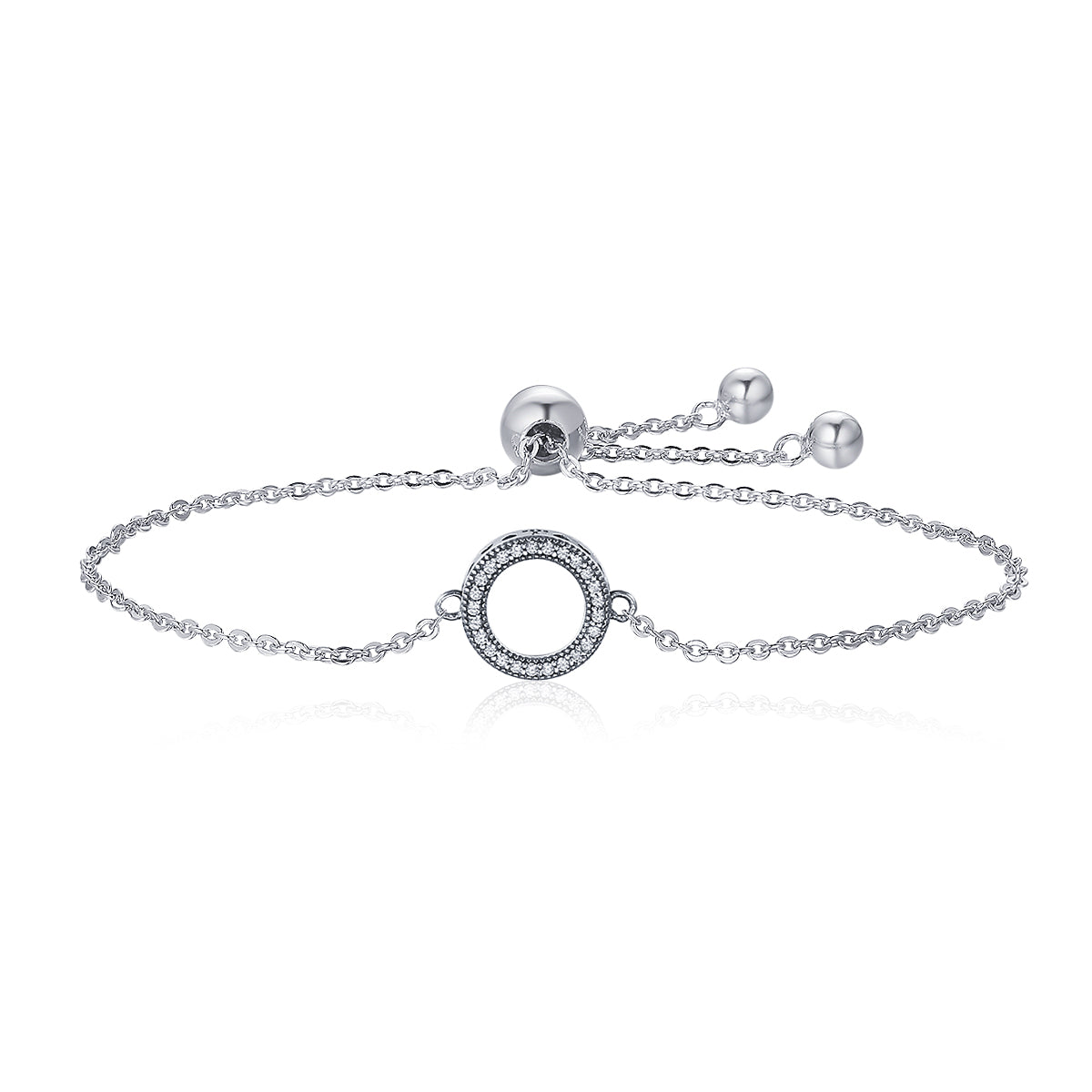 925 Sterling Silver Bracelet 26.5CM with 1.5*1.1CM Pendant for Unisex  DestGlow