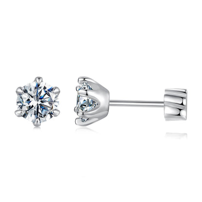 925 Sterling Silver 0.5 Carat Moissanite Earrings for Women  DestGlow