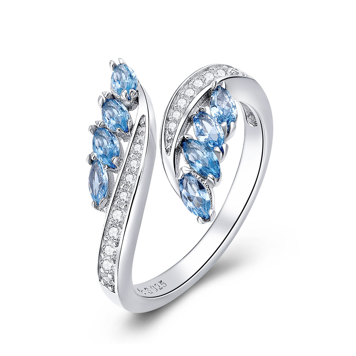925 Sterling Silver Plated Platinum Pavé CZ Ring for Women  DestGlow