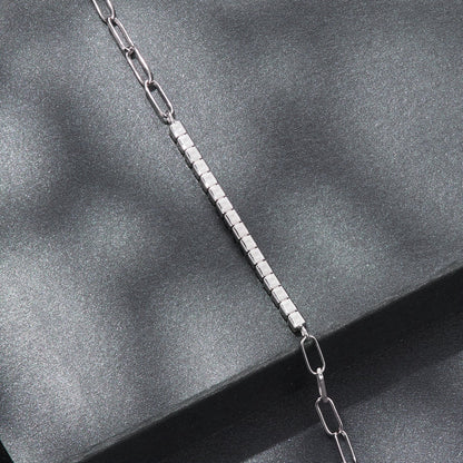 925 Sterling Silver + Moissanite White Gold 21cm Bracelet for Women  DestGlow