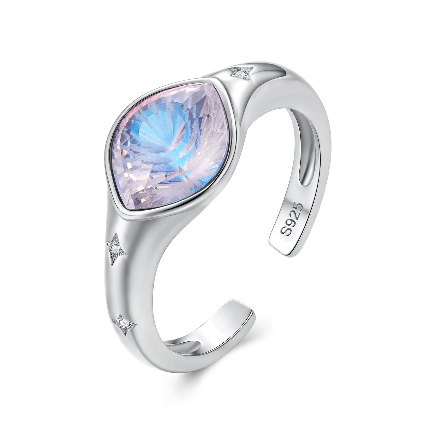 925 Sterling Silver White Gold Plated Pavé CZ Ring for Women  DestGlow