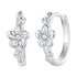 925 Sterling Silver Earrings with Zircon and Platinum Plating  DestGlow