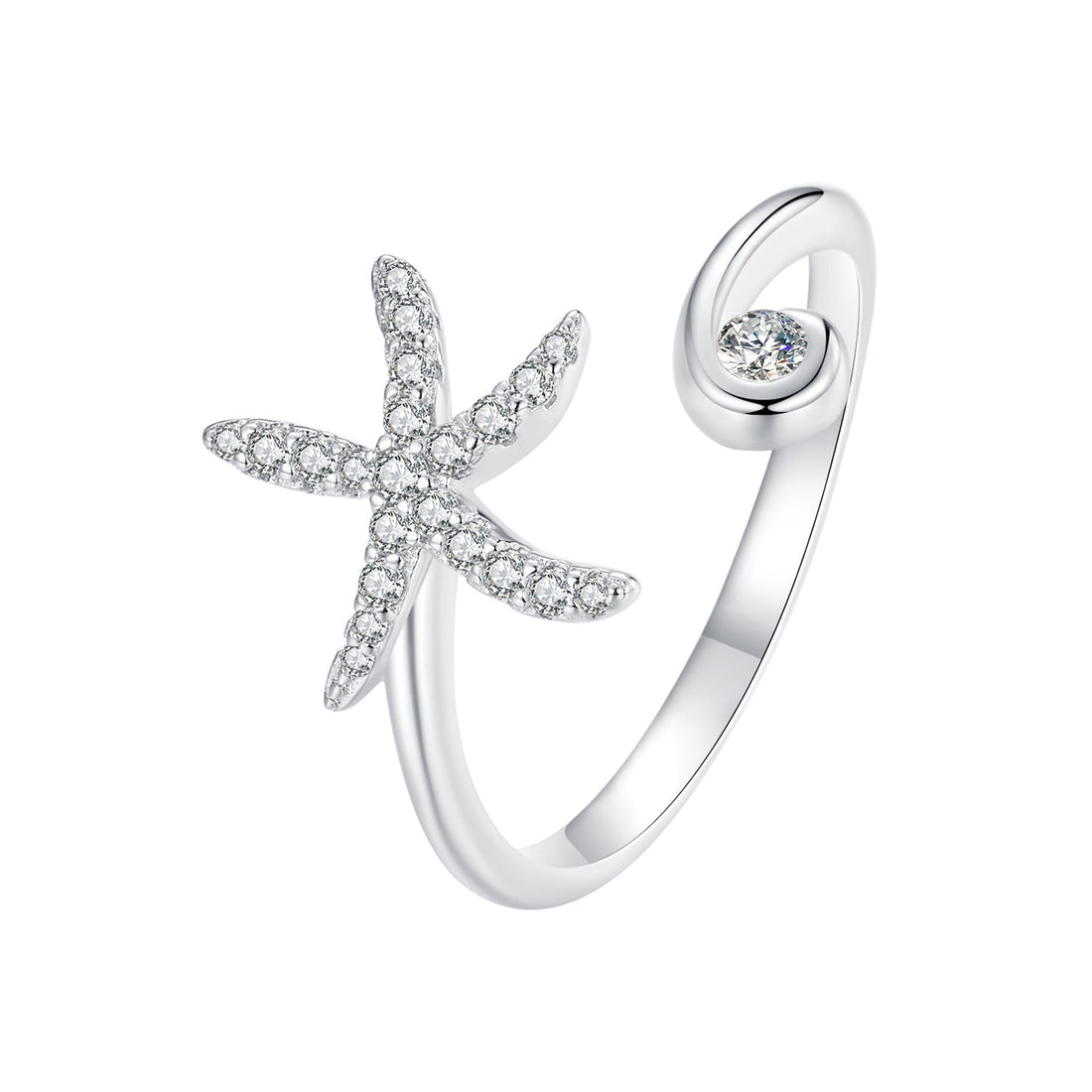925 Sterling Silver Pavé Setting White Gold Ring for Women  DestGlow