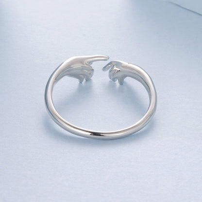 925 Sterling Silver Plated White Gold Ring for Women