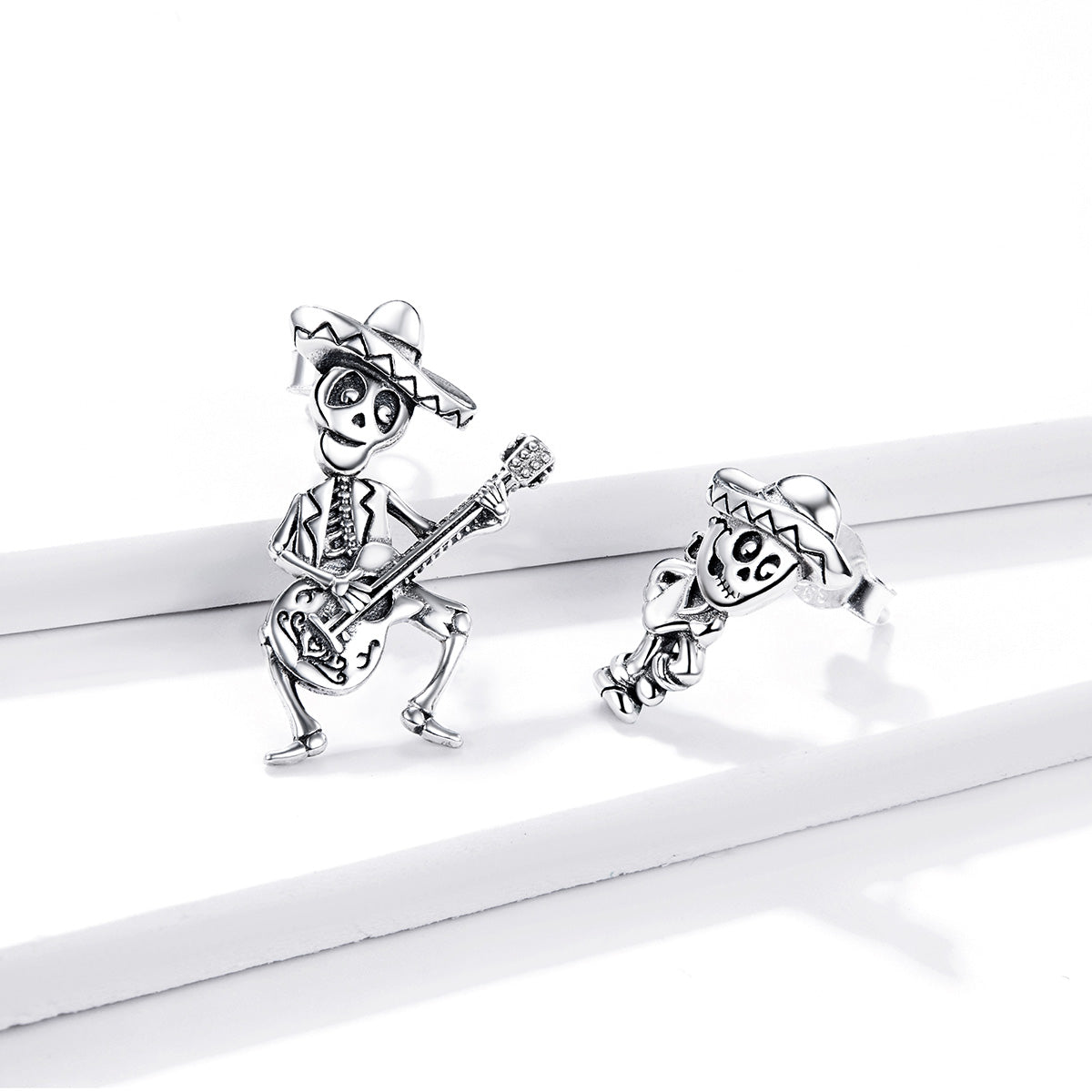 S925 Oxidized Silver Earrings Size 1.5*1cm, 2.4*1.3cm for Women  DestGlow
