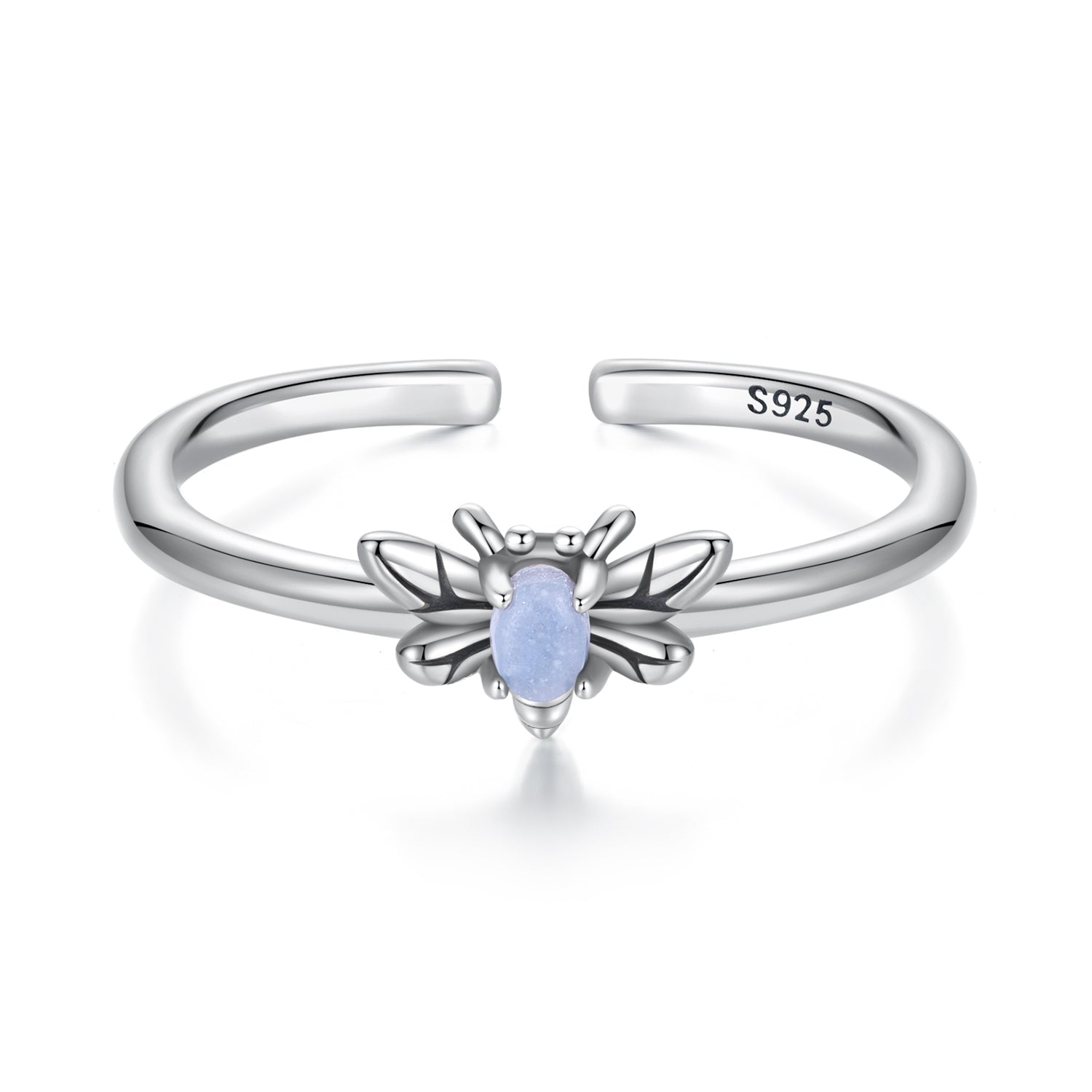 925 Sterling Silver Pendant with Luminous Stone - Oxidized Silver, For Rings  DestGlow