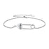 925 Sterling Silver Bracelet with CZ Pendant - 160mm Length and 8x26mm Pendant Size for Women  DestGlow