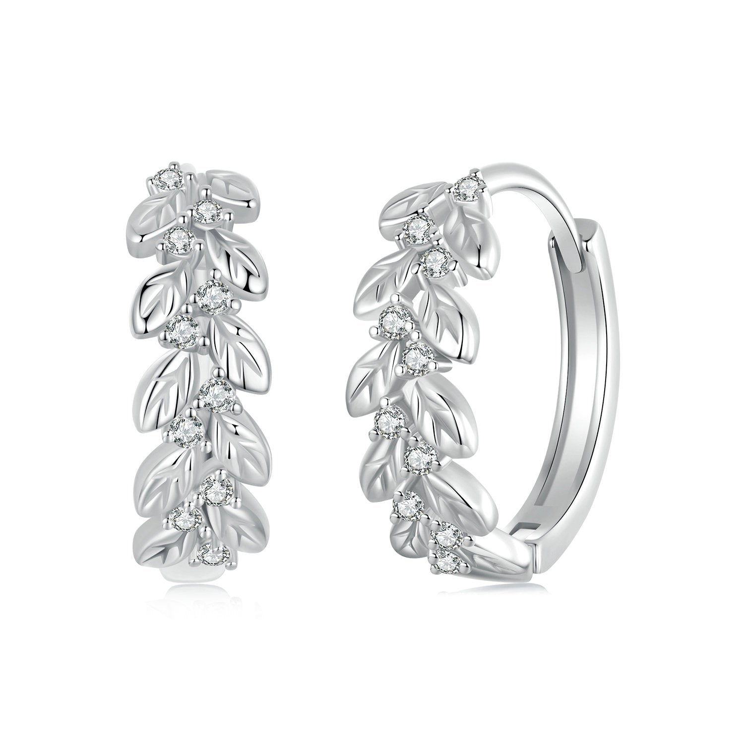 925 Sterling Silver Earrings with Pavé Setting CZ  DestGlow